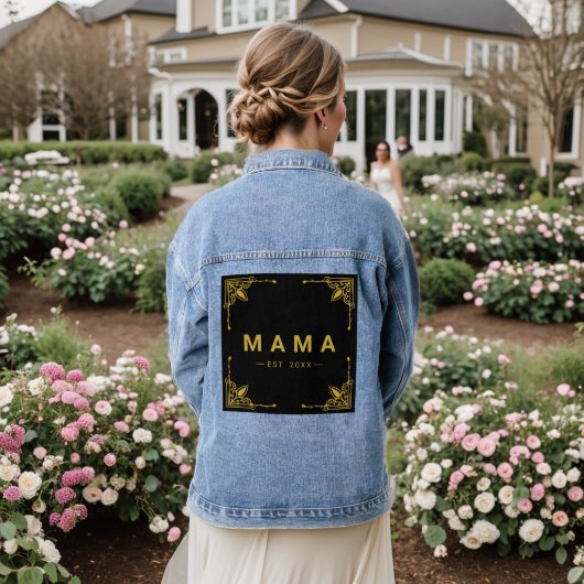 Cool Mom Look met Custom Mama Jacket (Huwelijk Achterkant)