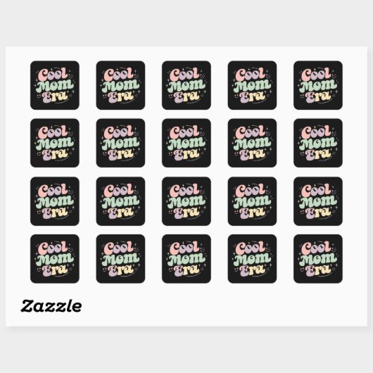 Cool Mom - Mom Gifts - Voor Moederdag Vierkante Sticker (Vel)