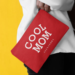Cool Mom Wit Rood Aangepaste Naam Moederdag Etui