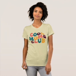 Cool Moms Club Groovy Retro Zomervibes Sad Beige T-shirt