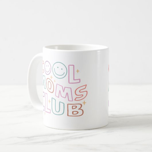Cool Moms Club Happy Moederdag Koffiemok (Voorkant links)