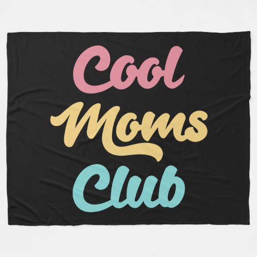 Cool Moms Club II Fleece Deken (Voorkant (Horizontaal))