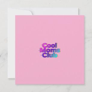Cool Moms Club Neon Glitch Retro Moederdagkaart