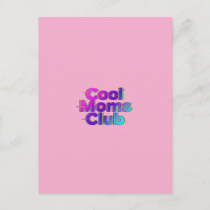 Cool Moms Club Neon Glitch Retro Moederdagkaart Briefkaart