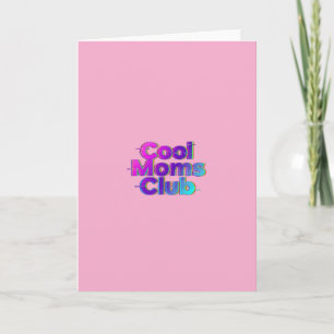 Cool Moms Club Neon Glitch Retro Moederdagkaart Kaart