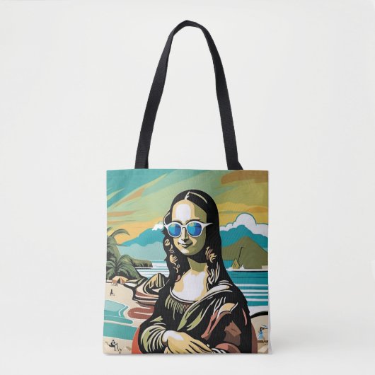 Cool Mona Lisa Tote Bag (Voorkant)
