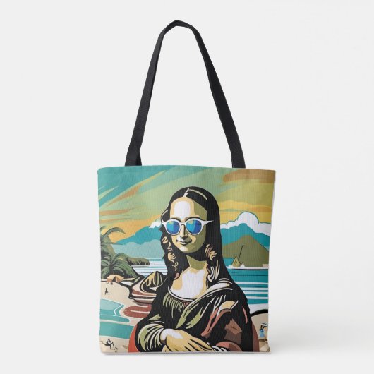 Cool Mona Lisa Tote Bag (Achterkant)