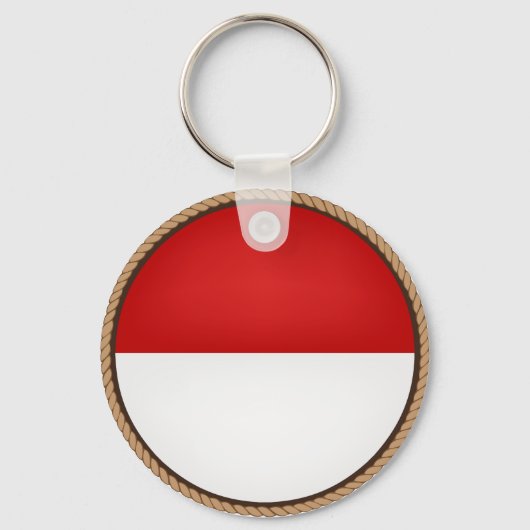 Cool Monaco-vlaggenzegel Sleutelhanger (Voorkant)
