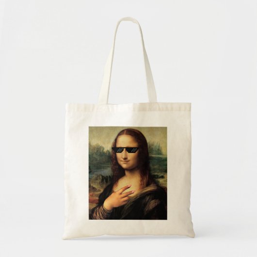 Cool Monalisa Selfie Tote Bag (Voorkant)