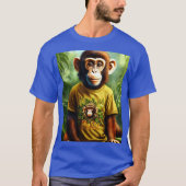 Cool Monkey Art Men’s T-Shirt | Trendy Blue Graphi (Voorkant)