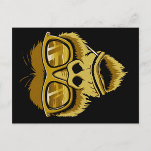 Cool Monkey Gorilla   Moderne Pop schilderen Feestdagenkaart