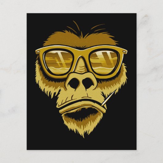 Cool Monkey Gorilla | Moderne Pop schilderen Flyer (Voorkant)