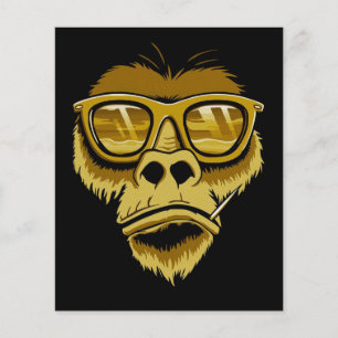 Cool Monkey Gorilla   Moderne Pop schilderen Flyer
