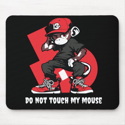 Cool Monkey Mouse Pad Muismat (Voorkant)