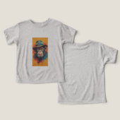 Cool Monkey Pet Graphic T-shirt (Ontwerp Voorkant & Achterkant)