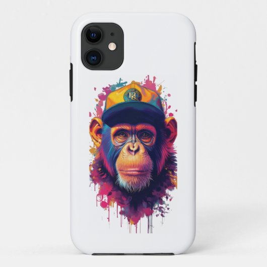 Cool Monkey Pet mobiel Hoesje (Achterkant)