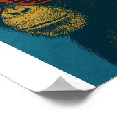 Cool Monkey with Red Sunglasses Poster (Hoek)