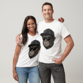 Cool Monkey with Sunglasses and Cap Graphic Tee T-shirt (Unisex)