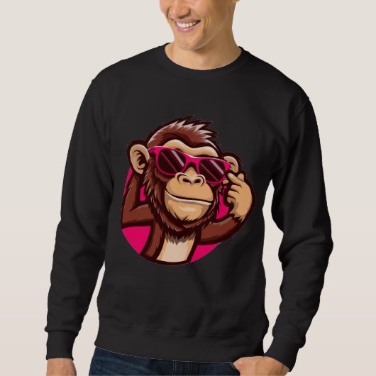 Cool Monkey Zwarte Sweater (Voorkant)