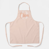 Cool Monochrome Blush Roze Trendy Script Monogram Schort (Voorkant)