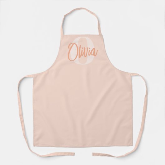 Cool Monochrome Blush Roze Trendy Script Monogram Schort (Voorkant)