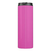 Cool Monochrome Roze Trendy Script Monogram Thermosbeker (Achterkant)