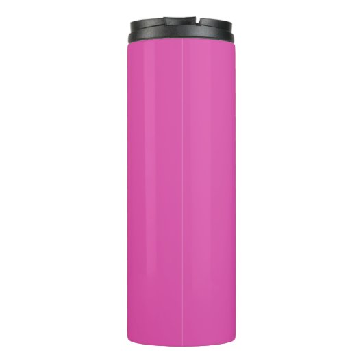 Cool Monochrome Roze Trendy Script Monogram Thermosbeker (Achterkant)