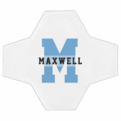 Cool Monogram Aangepaste naam Klassiek Licht Blauw Voetbal (Enkel)