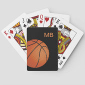 Cool Monogram Basketbal Thema Poker Speelkaarten (Achterkant)