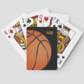 Cool Monogram Basketball Thema Speelkaarten (Achterkant)