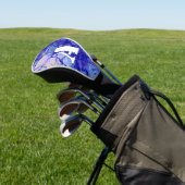 Cool Monogram Blue Abstract Art Golfheadcover (Insitu)