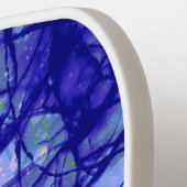 Cool Monogram Blue Abstract Art Pickleball Paddle (Links Detail)