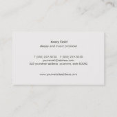 Cool Monogram DJ Music Gold Circle Matig hout Visitekaartje (Achterkant)