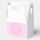 Cool Monogram, Hip Logo Stijl | Roze & Magenta Bedankdoosjes (Geopend)