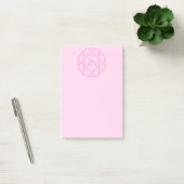 Cool Monogram, Hip Logo Stijl | Roze & Magenta Post-it® Notes (Kantoor)