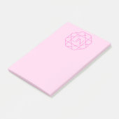 Cool Monogram, Hip Logo Stijl | Roze & Magenta Post-it® Notes (Schuin)
