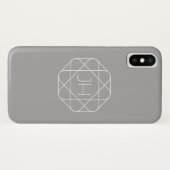 Cool Monogram, Hip Logo Stijl Vibe | Grijs & Wit Case-Mate iPhone Case (Achterkant (horizontaal))