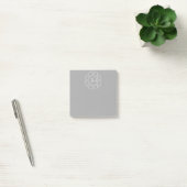 Cool Monogram, Hip Logo Stijl Vibe | Grijs & Wit Post-it® Notes (Kantoor)