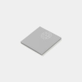 Cool Monogram, Hip Logo Stijl Vibe | Grijs & Wit Post-it® Notes (Schuin)