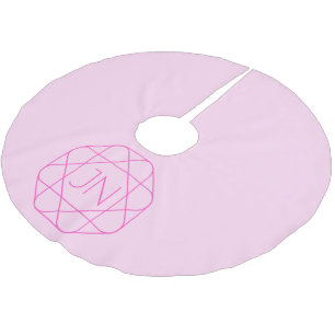 Cool Monogram, Hip Logo Style Roze en magenta Kerstboom Rok