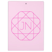 Cool Monogram, Hip Logo Style | Roze en magenta Klembord (Achterkant)