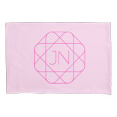 Cool Monogram, Hip Logo Style | Roze en magenta Kussensloop (Voorkant)