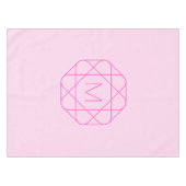 Cool Monogram, Hip Logo Style | Roze en magenta Tafelkleed (Voorkant (Horizontaal))