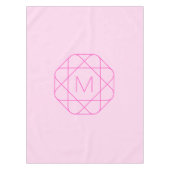 Cool Monogram, Hip Logo Style | Roze en magenta Tafelkleed (Voorkant)