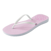 Cool Monogram, Hip Logo Style | Roze en magenta Teenslippers (Schuin)