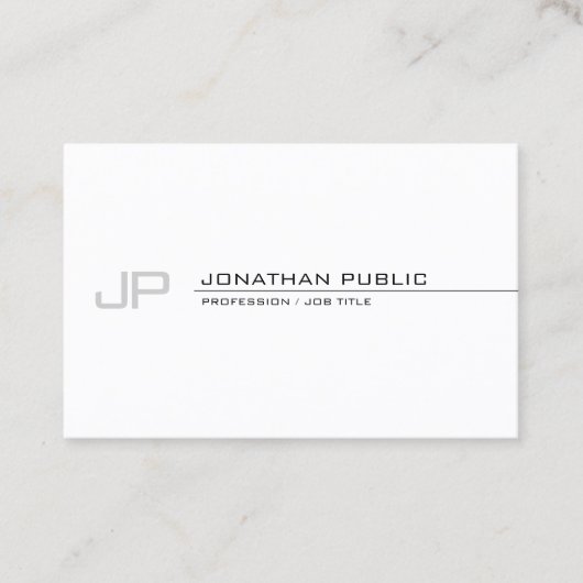 Cool Monogram Modern Professional Smart Trendy Visitekaartje (Voorkant)