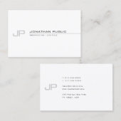 Cool Monogram Modern Professional Smart Trendy Visitekaartje (Voorkant / Achterkant)