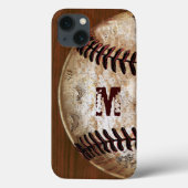Cool Monogram, Number Baseball iPhone 6S Hoesjes (Achterkant)
