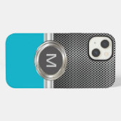 Cool Monogram Roughe Look iPhone Hoesje (Achterkant horizontaal)