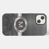 Cool Monogram Ruw Uitziend iPhone Hoesje (Achterkant horizontaal)